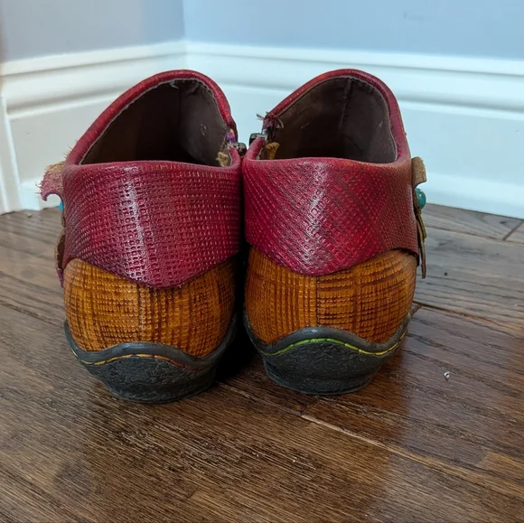 Socofy Art to Wear Boho Leather Shoes Size 42 (11) - Picture 5 of 10